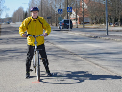 Kari Koskimäki reitin mittaus